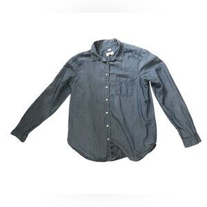 LOFT Denim Blue Collared Shirt- Soft Fabric
